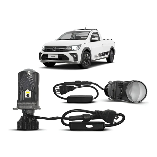 Par Lâmpada Led EAGLE EYE H4 Farol Principal Saveiro Robust 2024 2025 2026 2027 Modelo Canhão
