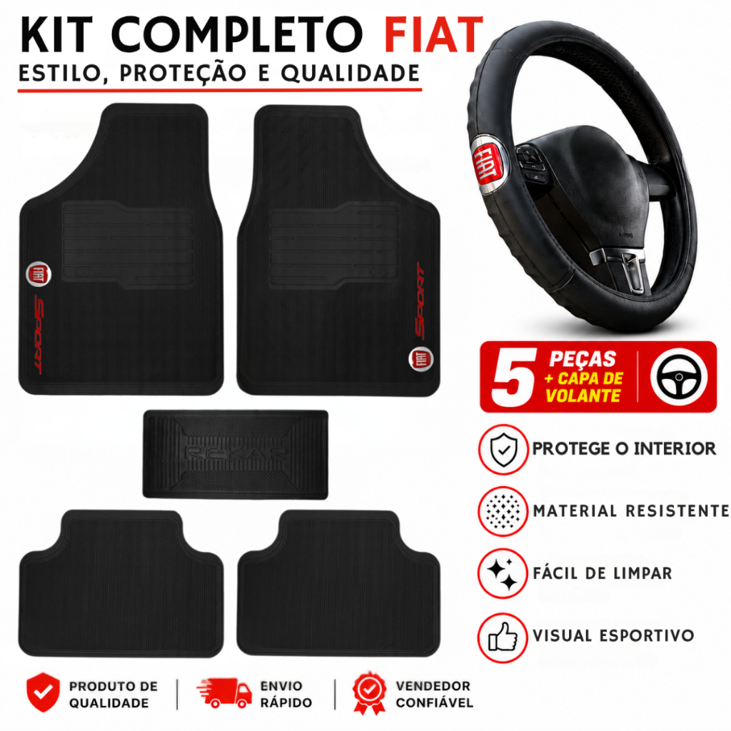 Kit Tapetes Palio Sporting 2012  2016+capa De Volante