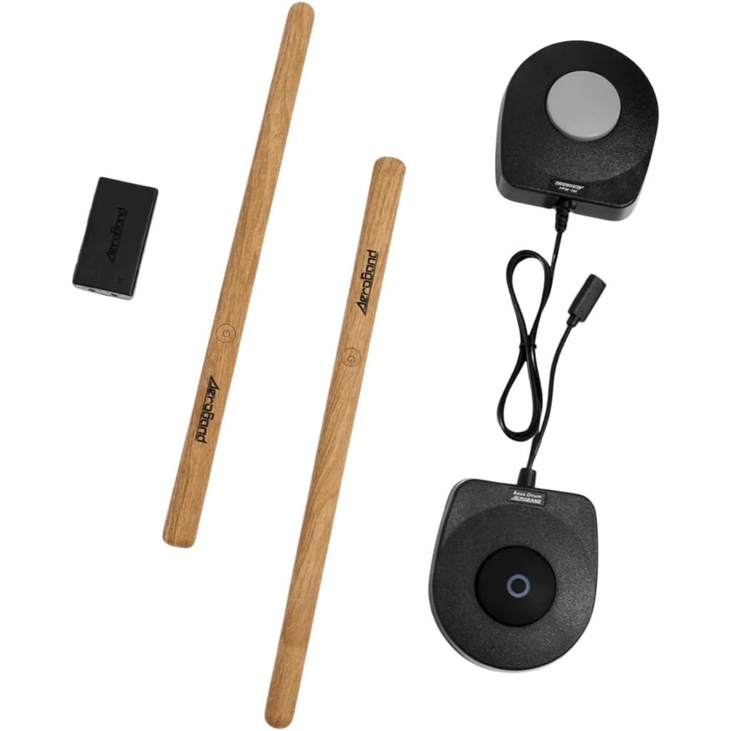 Aeroband PocketDrum 2 Max - Bateria elétrica com baquetas "Air", bumo e pedal Hi-Hat