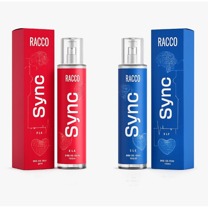 Deo Colônia Sync Racco 100ml Ele ou Ela Perfume Feminino e Masculino Original Racco