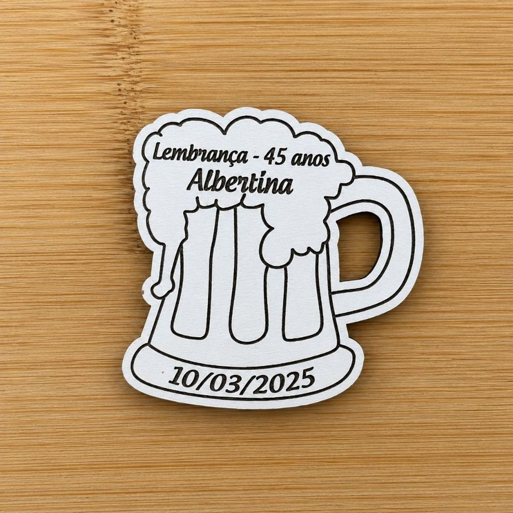 Kit de Imãs de Geladeira Caneca de Chopp Personalizada Festa Boteco Aniversário Cerveja Lembrancinha em Madeira MDF