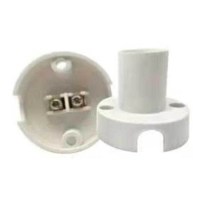 Kit 10 Bocal Pendente E14 Plástico Branco Para Lâmpadas Lisas Decorlux
