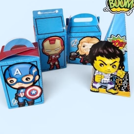Caixinhas Personalizadas Vingadores para Festas de Aniversário Lembrancinhas Kit Festas