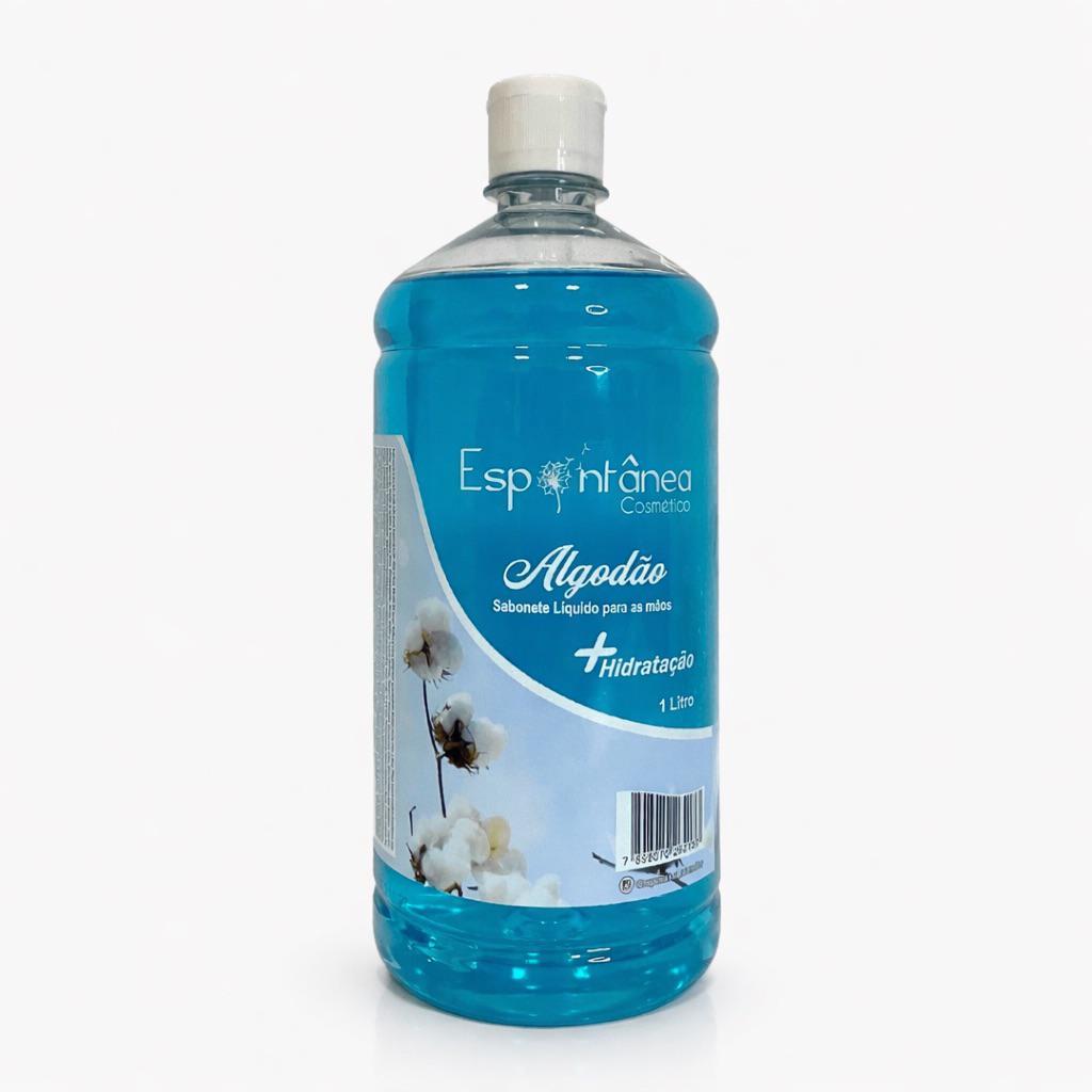 Sabonete Líquido Premium Algodão 1L Aloe Vera Perfumação Suave Espuma Cremosa Alta Viscosidade