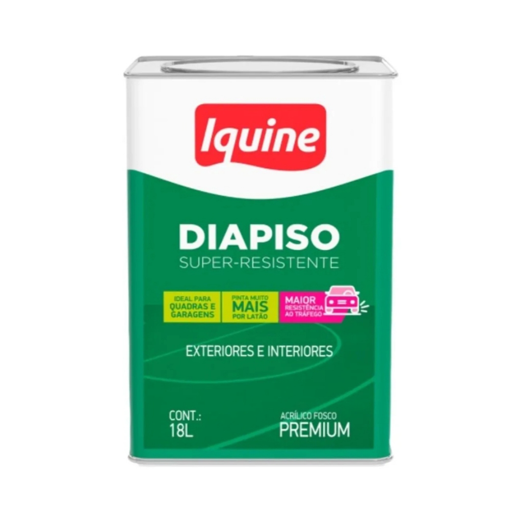 Tinta Piso Premium Cimento Cobre Fissura Iquine Diapiso 18L Rende muito