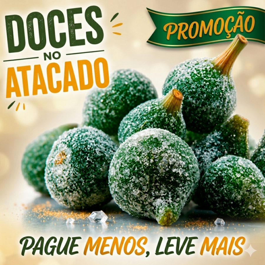 Mix Especial de Doces Cristalizados Premium – Sabores de Figo, Laranja, Mamão, Abóbora e Cidra