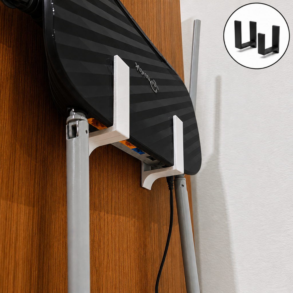 Suporte Roteador Wi-Fi Para Parede Sem Furo Fita 3M Organizador WiFi De Modem Universal