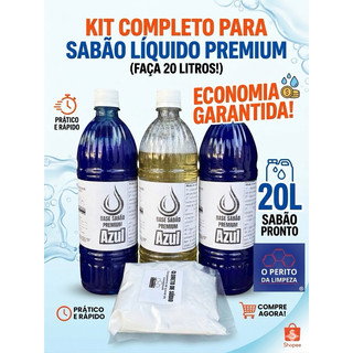 Base kit sabão líquido - Faz 20 litros de lava roupas - O PERITO DA LIMPEZA