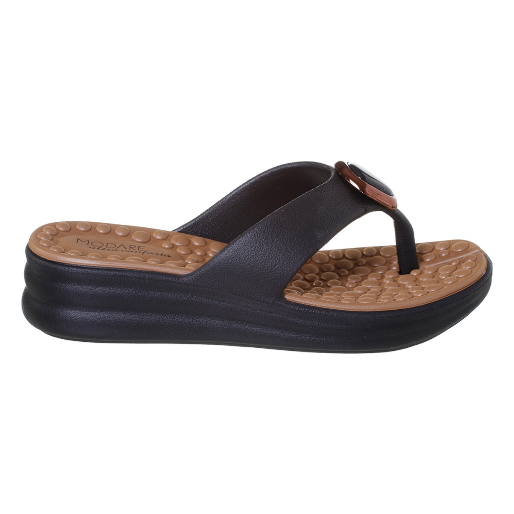 Chinelo Ortopédico Modare Feminino Massageador Ultra Conforto Chinelo de Dedo em Eva com Enfeite ABS · foto 2