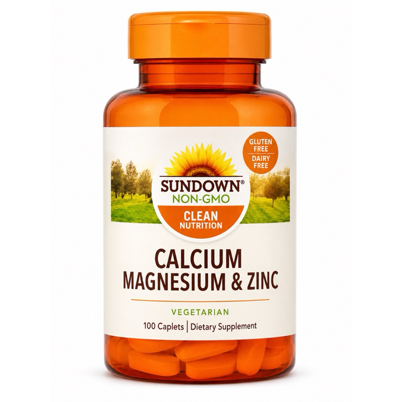 Suplemento alimentar a base de Cálcio, Magnésio e Zinco - Sundown - 100 comprimidos