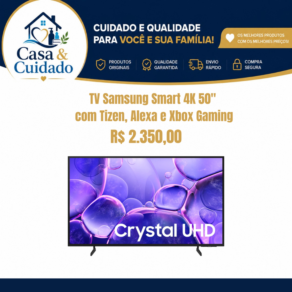 Smart TV 50" Crystal UHD 4K U8600FGXZD 2025