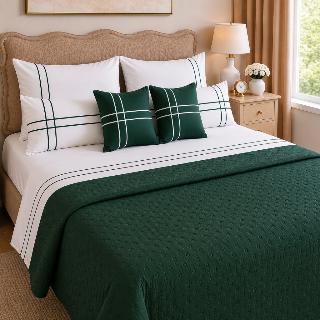 Kit Cama Queen Completo Imperial Elegante cobre leito, jogo de cama e capa de almofadas 11 peças