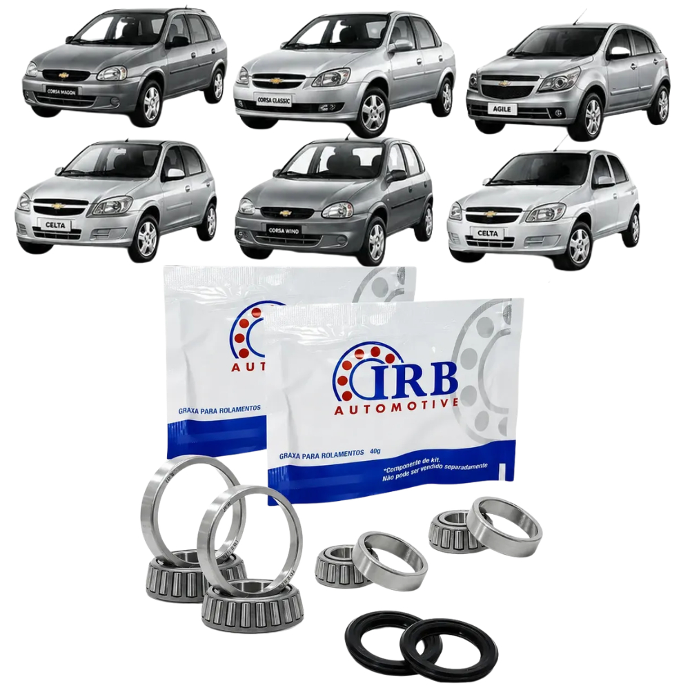 Par de Kit Rolamentos Roda Traseira Corsa Wind Classic Wagon Celta
