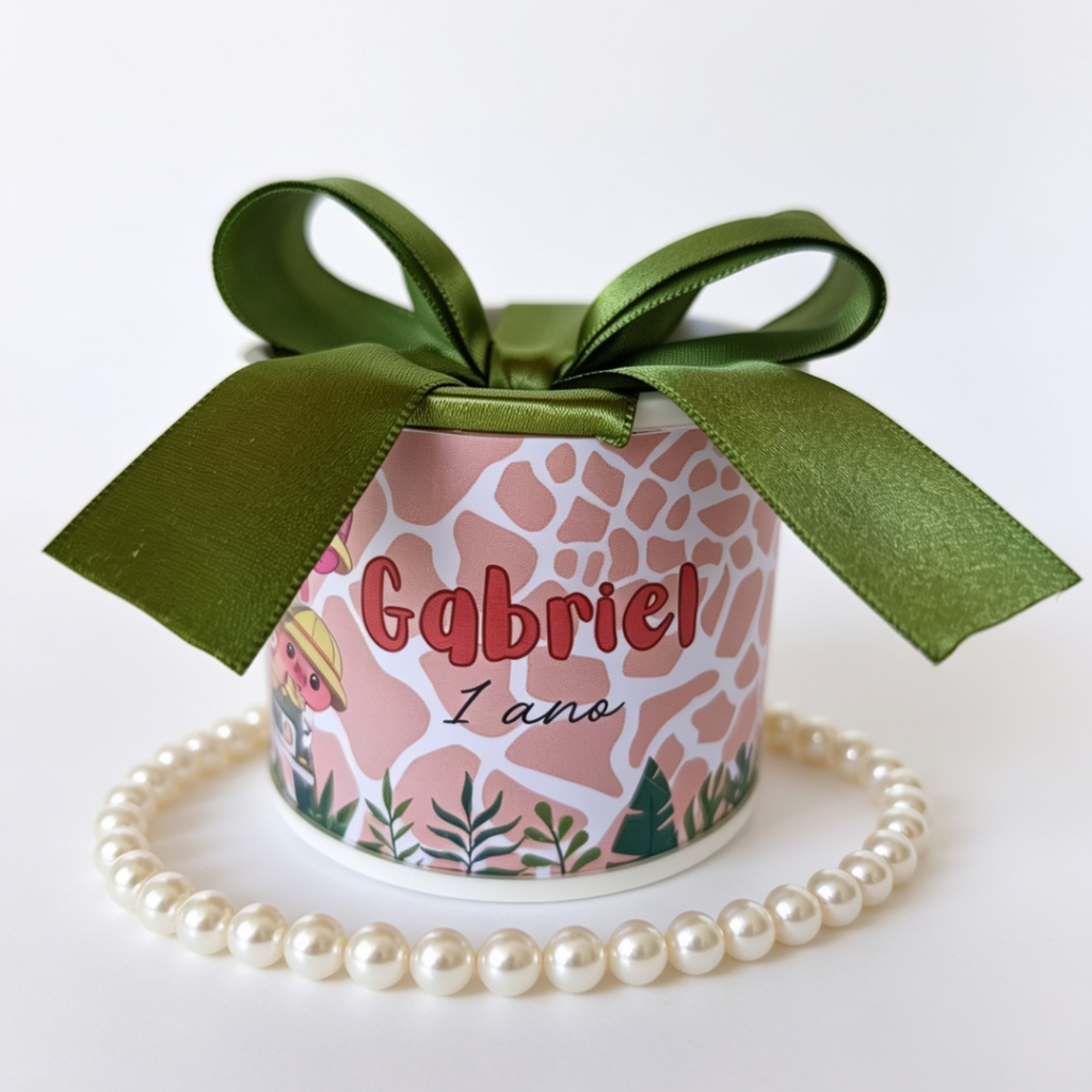 Tubolatas Personalizadas 5x6 SAFARI  MUNDO BITA/ Lembrancinha Festa Infantil/ maternidade/ casamento/ batizado