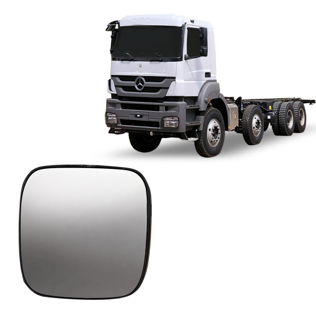 Lente Vidro Retrovisor Com Desembaçador Mb Axor Atego 2014