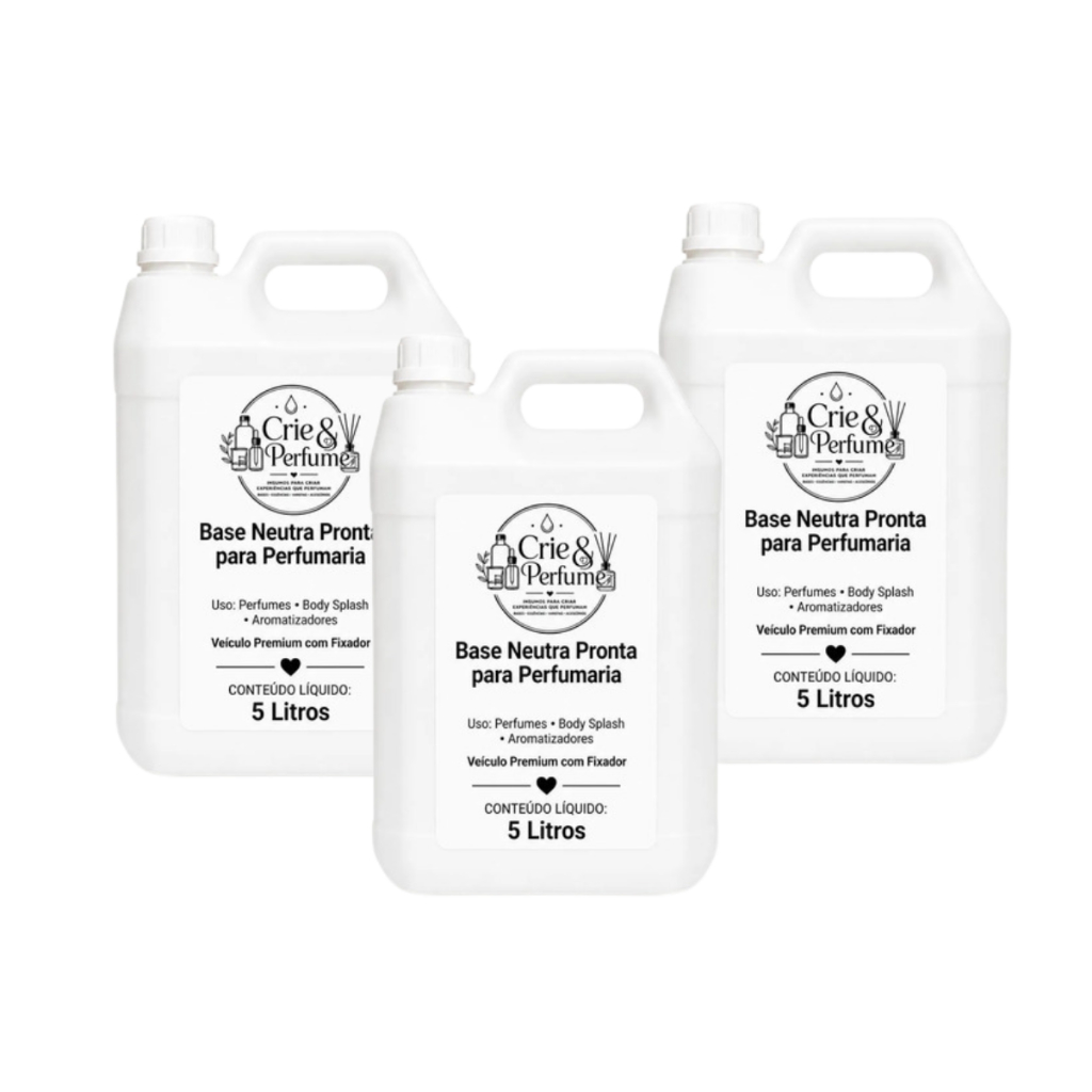 Kit Crie & Perfume Base Neutra para Perfumaria 5 Litros 3 Unidades