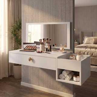 Penteadeira Suspensa Com Espelho E Gaveta Body Splash Virginia Make UP Quarto Closet Luxo…