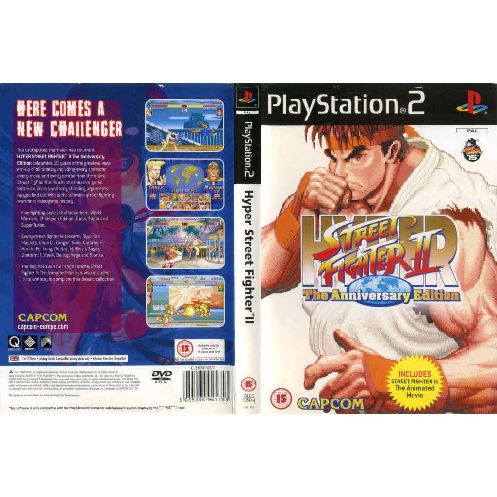 Hyper Street Fighter 2 - The Anniversary Edition - Jogo para PS2 em DVD