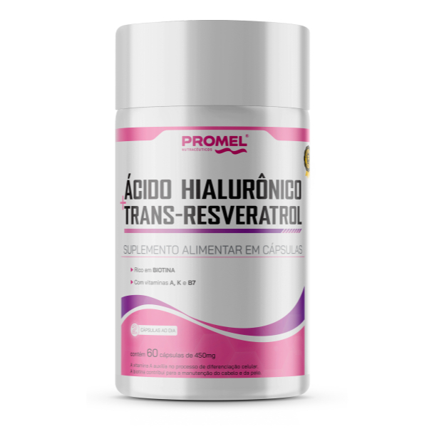 ACIDO HIALURONICO TRANSRESVERATROL 60CAPS 450MG PROMEL