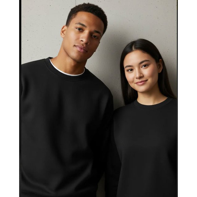 Moletom Gola Careca Redonda Masculino e Feminino Algodão Flanelado Suéter Unissex Liso