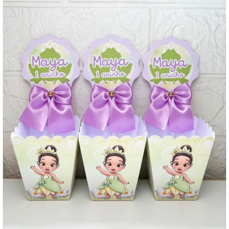 Cachepot centro de mesa Personalizado Princesa Tiana Baby/A princesa e o sapo/ lembrancinhas/ festa infantil