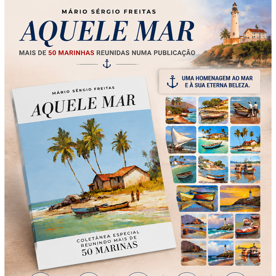 Edição Aquele Mar Coletania de Marinas Pinturas Praia Arte