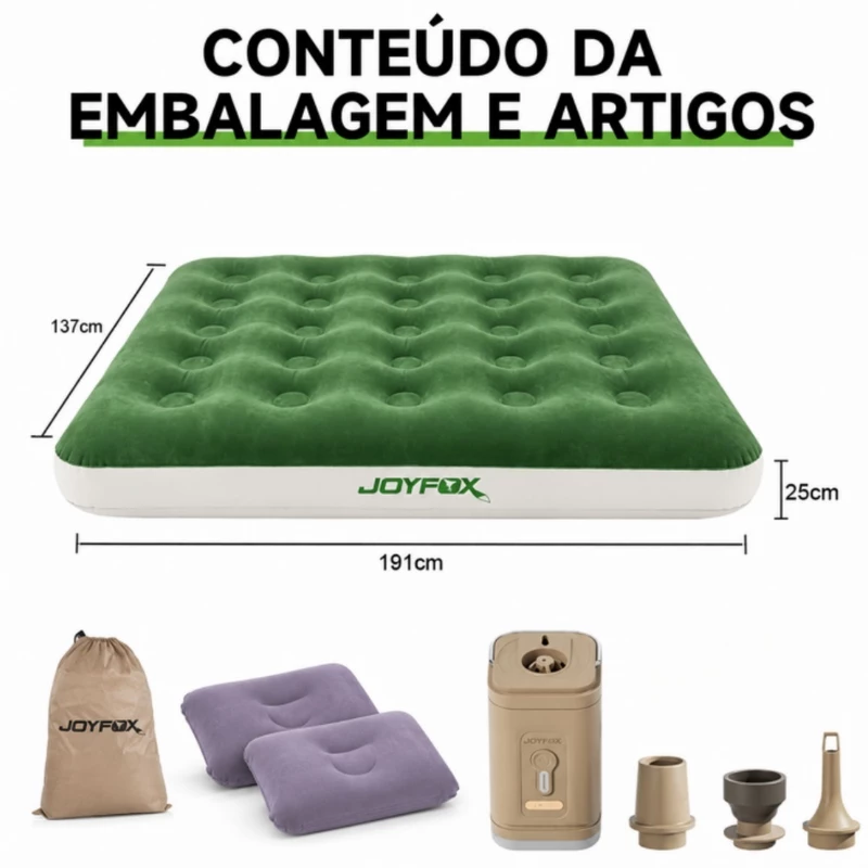Colchão Inflável Casal para Camping e Viagem — foto 4
