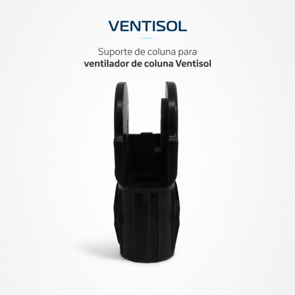 Suporte De Coluna Ventisol Para Ventilador Coluna Peça Reposição Encaixe Original Preto Robusto Duro