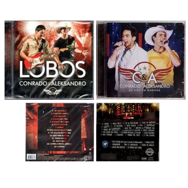 Kit 2 CD Conrado & Aleksandro Lobos + Ao Vivo em Maringá - Novo Original Lacrado Nacional Sertanejo