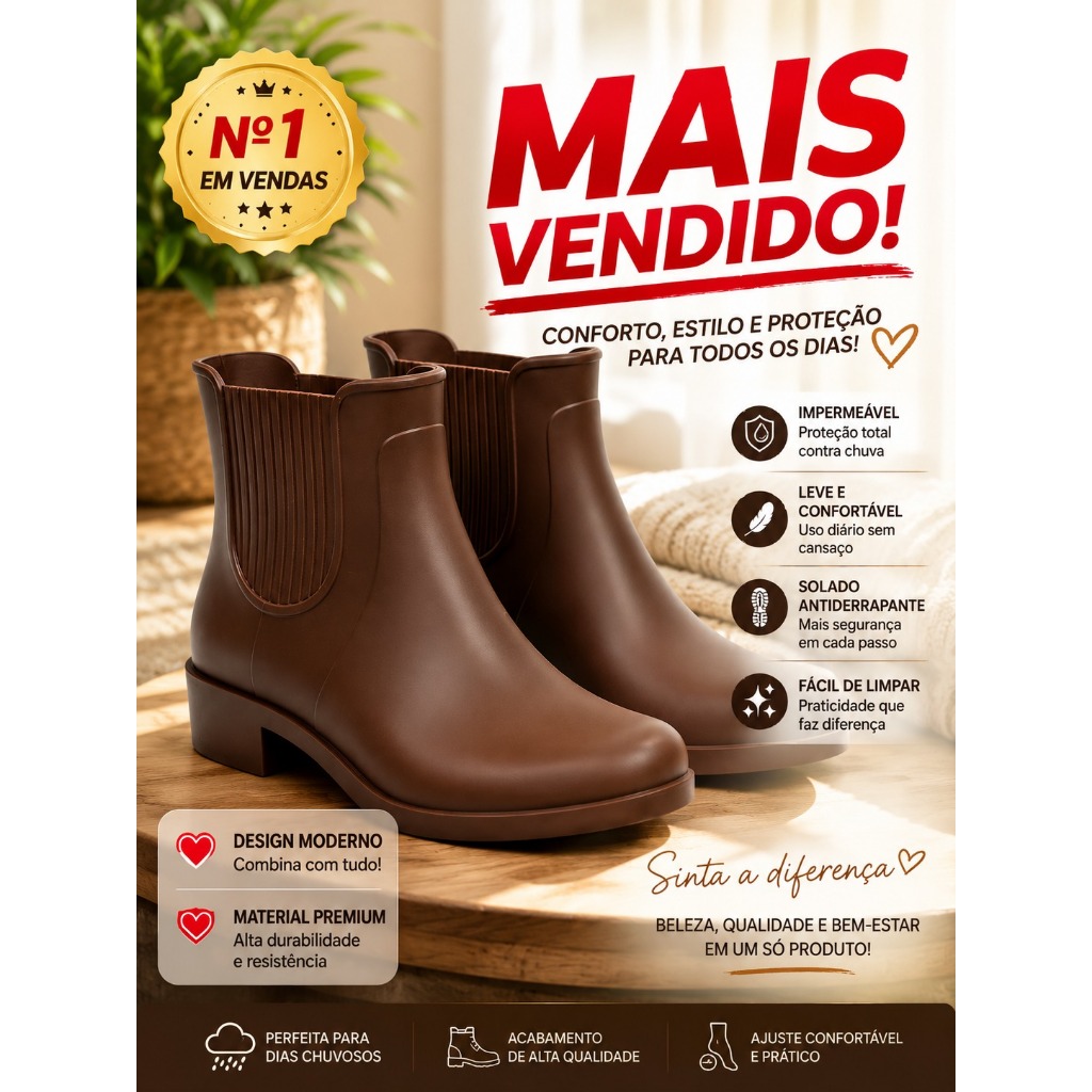 Bota Galocha Impermeável Antiderrapante Para chuva Trabalho Pesca Jardim e Jardinagem Unissex