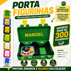 🏆Porta Figurinhas Copa do Mundo 2026 | Personalizado Com ou Sem Nome | Caixa Organizadora Cards Futebol Colecionável🏆