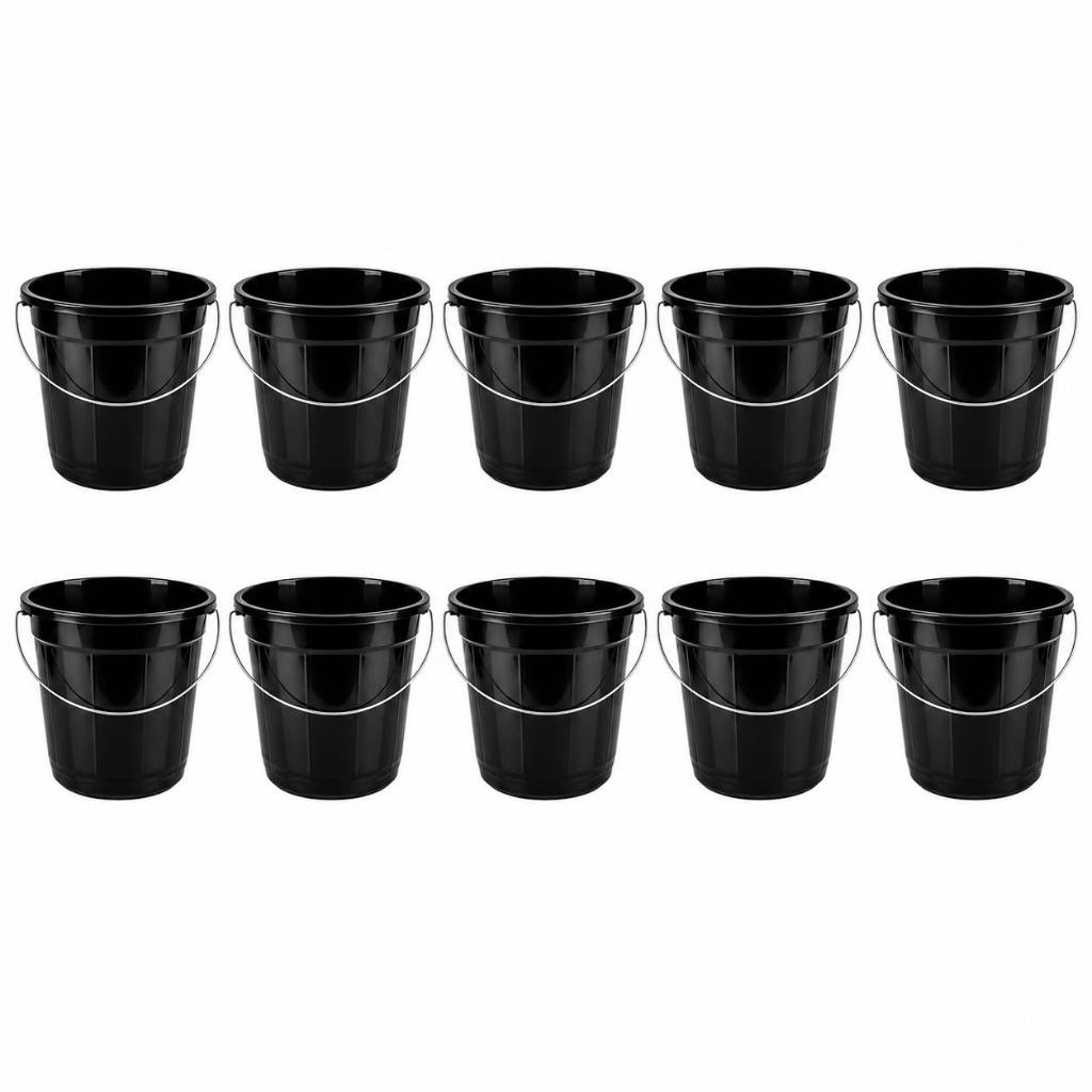 Kit 10 Balde de limpeza 5 Litros Alça De Metal Resistente  diversas utilidades reforçado