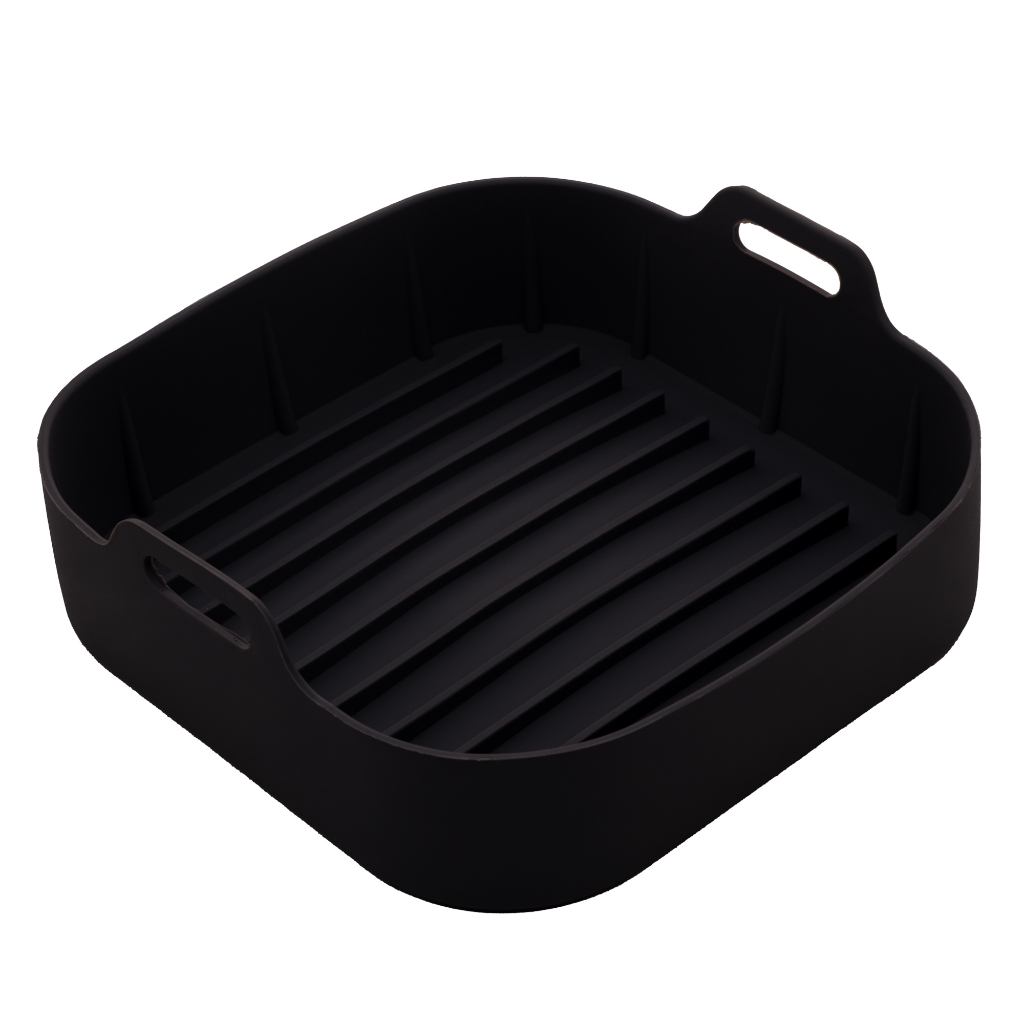 Lyor Forma Quadrada de Silicone para Air Fryer Preta 20cm x 7cm - Sofisticação para Seu Ambiente