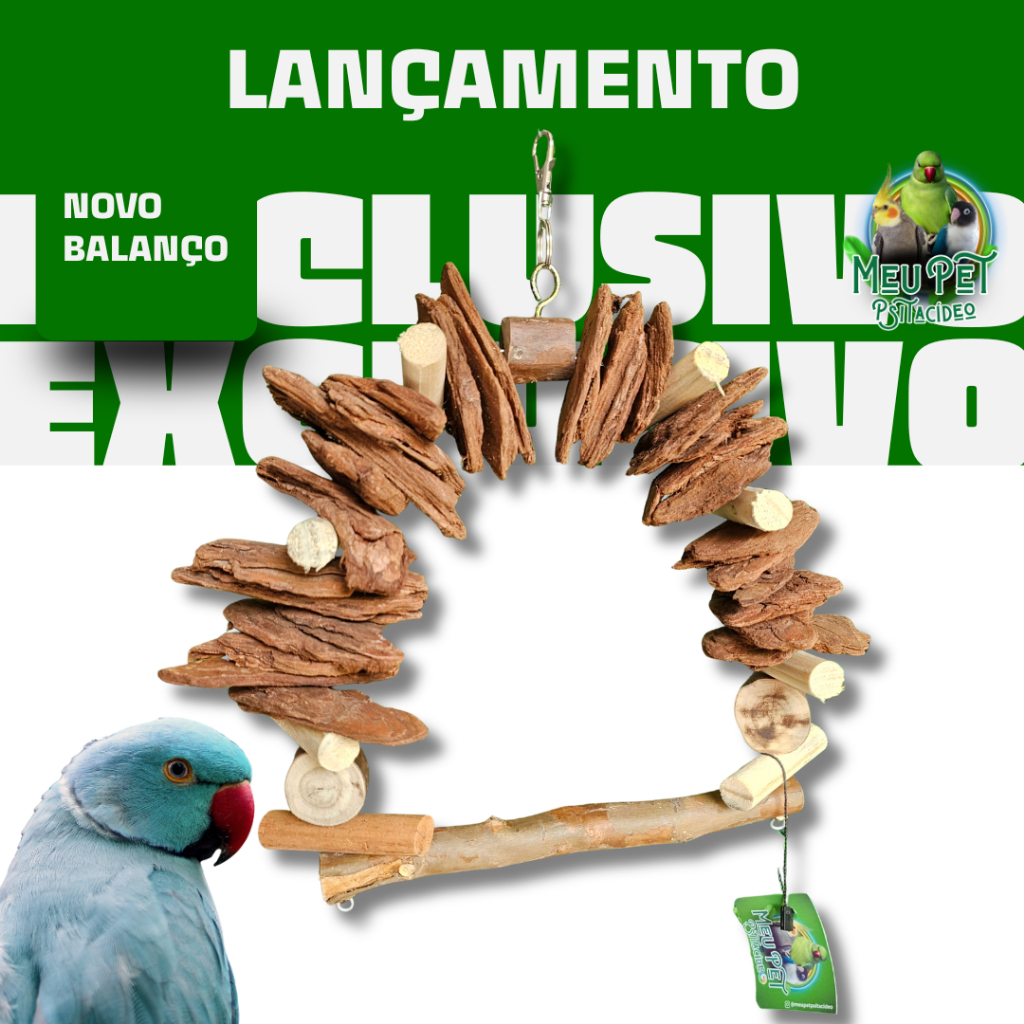 Brinquedo Balanço para Passaros, Ring Neck, Jandaia, Marianinha, Maritaca