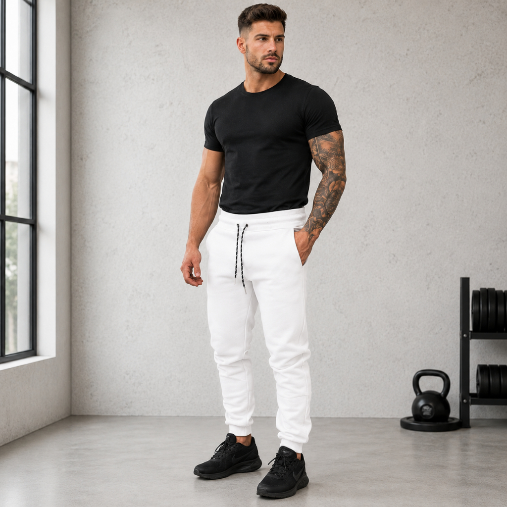 Calça Moletom Jogger Masculina Flanelada Inverno Com Punho Academia Treino Corrida Caminhada Casual Confortável Premium