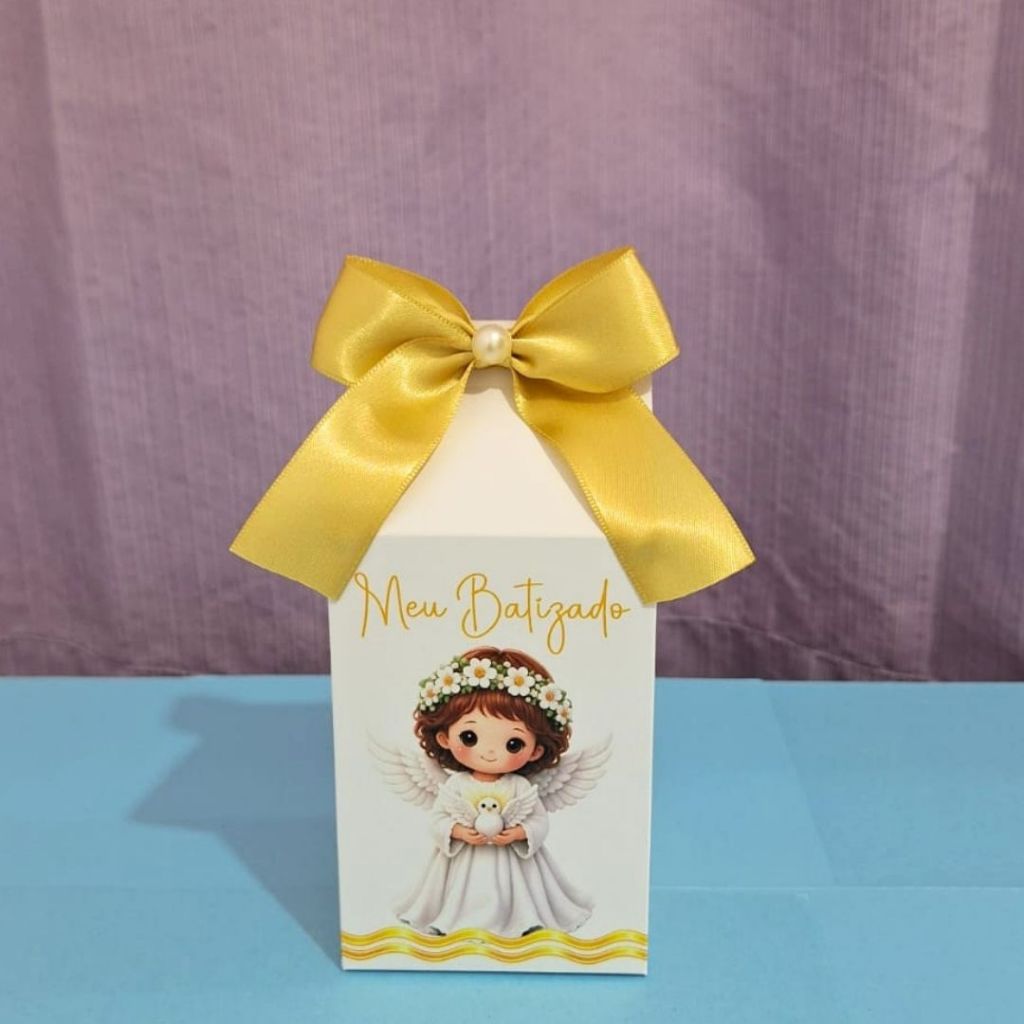 Lembrancinha Caixinha Personalizada Batizado - PEGUE E MONTE.