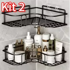 1/2/3/4 Suportes Organizadores De Metal Para Banheiro E Cozinha Rack De Parede Prateleira Porta Shampoo