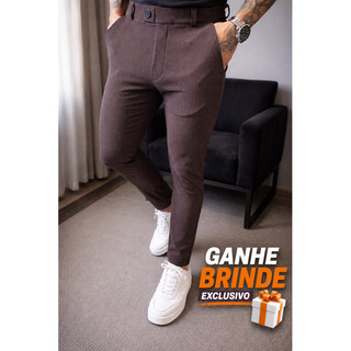 Calça corte Alfaitaria casual  elastano premium luxo reunião trabalho casamento bolso faca