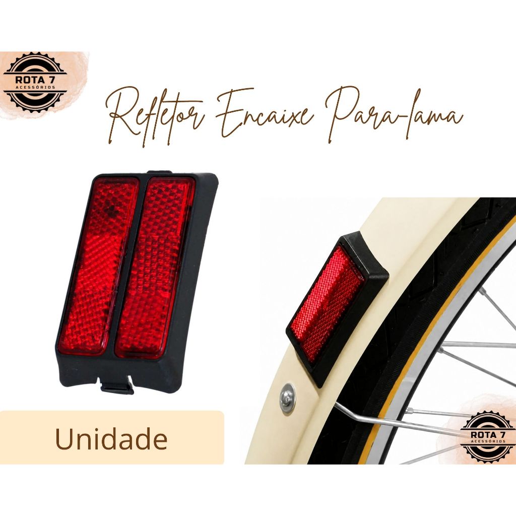 Refletor Encaixe Para-lama Traseiro Bicicleta Bike Antiga Monark Barra Circular Caloi Paralama