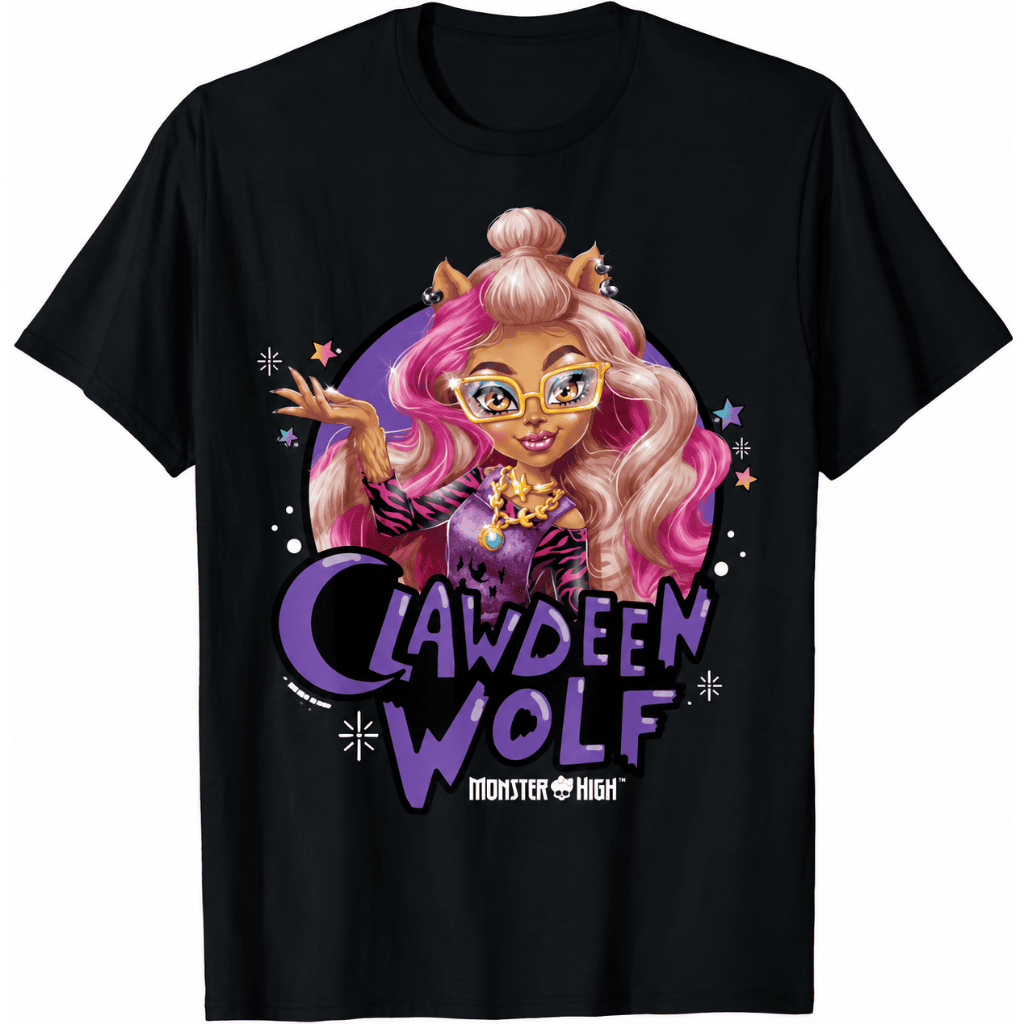 Camiseta Estampada Unissex Personagem Clawdeen Wolf Monster High 100% Algodão Personalizada Casual