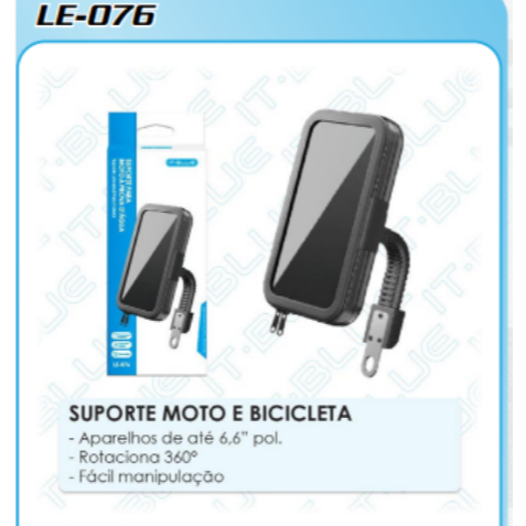 Suporte Celular com Bolsa À Prova D'água p/ Moto boy Bike Bicicleta GPS Retrovisor Guidão 6.6 polegada