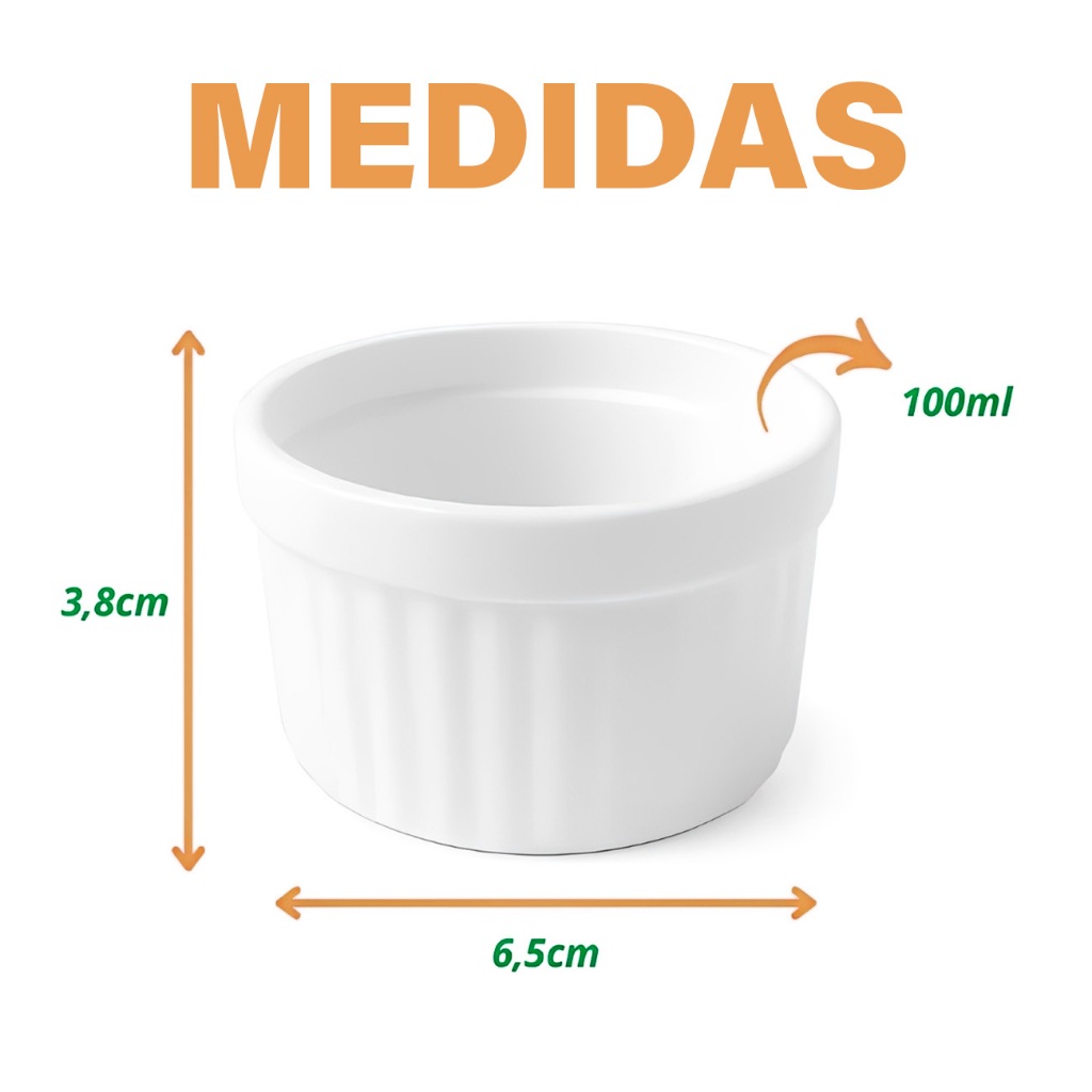 Kit Ramekin Plástico 100ml Para Servir Molhos Petiscos Festa Restaurantes e Eventos — imagem 2 de 2