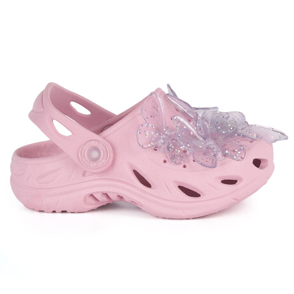 Sandália Infantil Menina Plugt Ventor Enfeite Borboleta Drops Rosa Delicada Brilho Glitter Blogueira · foto 2