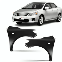 Par/ Un Paralama Dianteiro Corolla 2009 2010 2011 2012 2013 Furo Novo