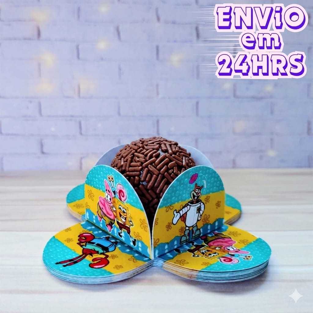 50-200 Forminhas de Doces Personalizados Tema BOB ESPONJA/ Lembrancinhas Para Festa Infantil