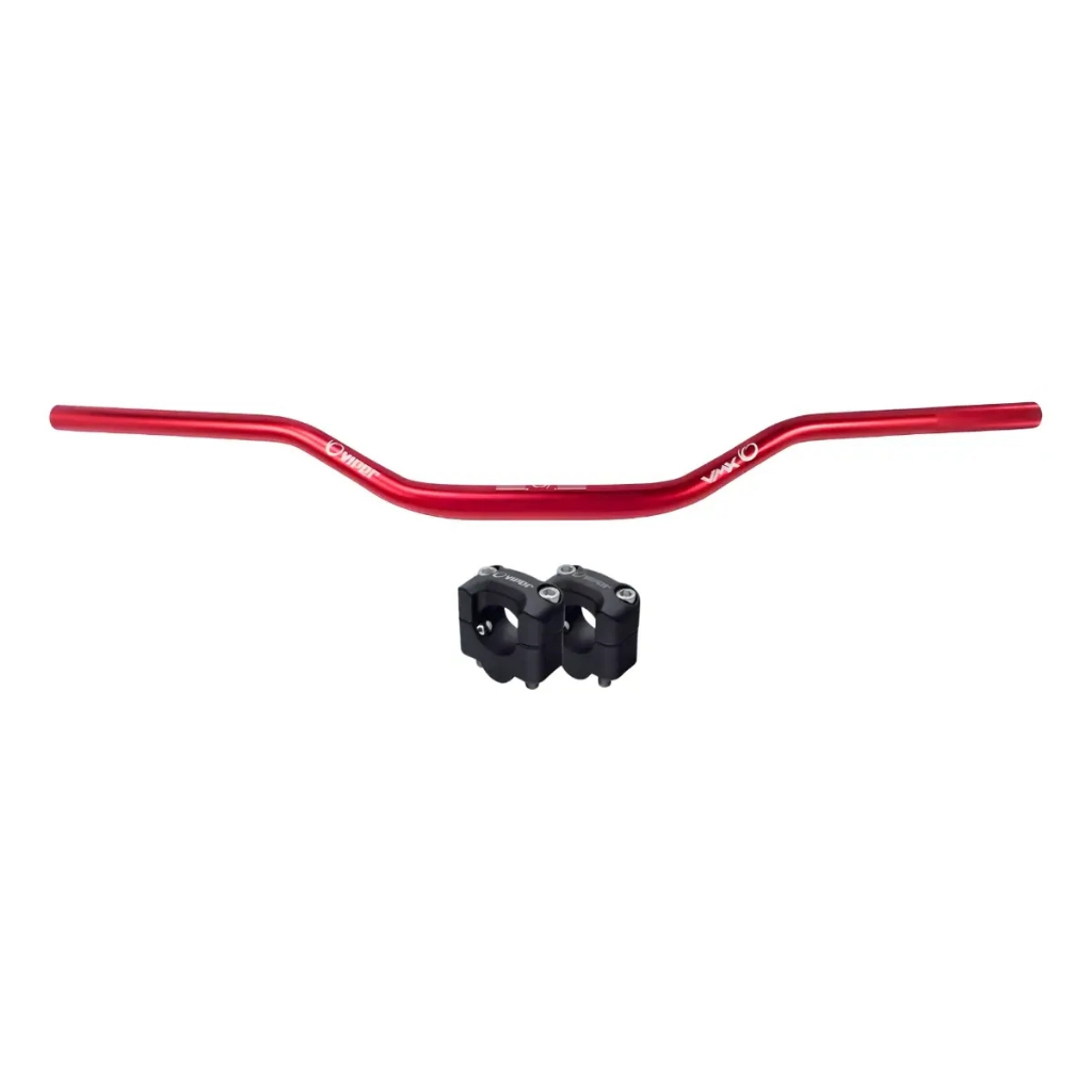 Guidão Modelo Fat Bar Alto Com Mesa 28,8mm Vermelho