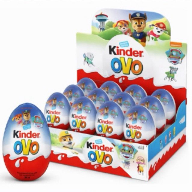 Caixa Kinder Ovo Patrulha Canina 12 Unidades De 20 Gramas