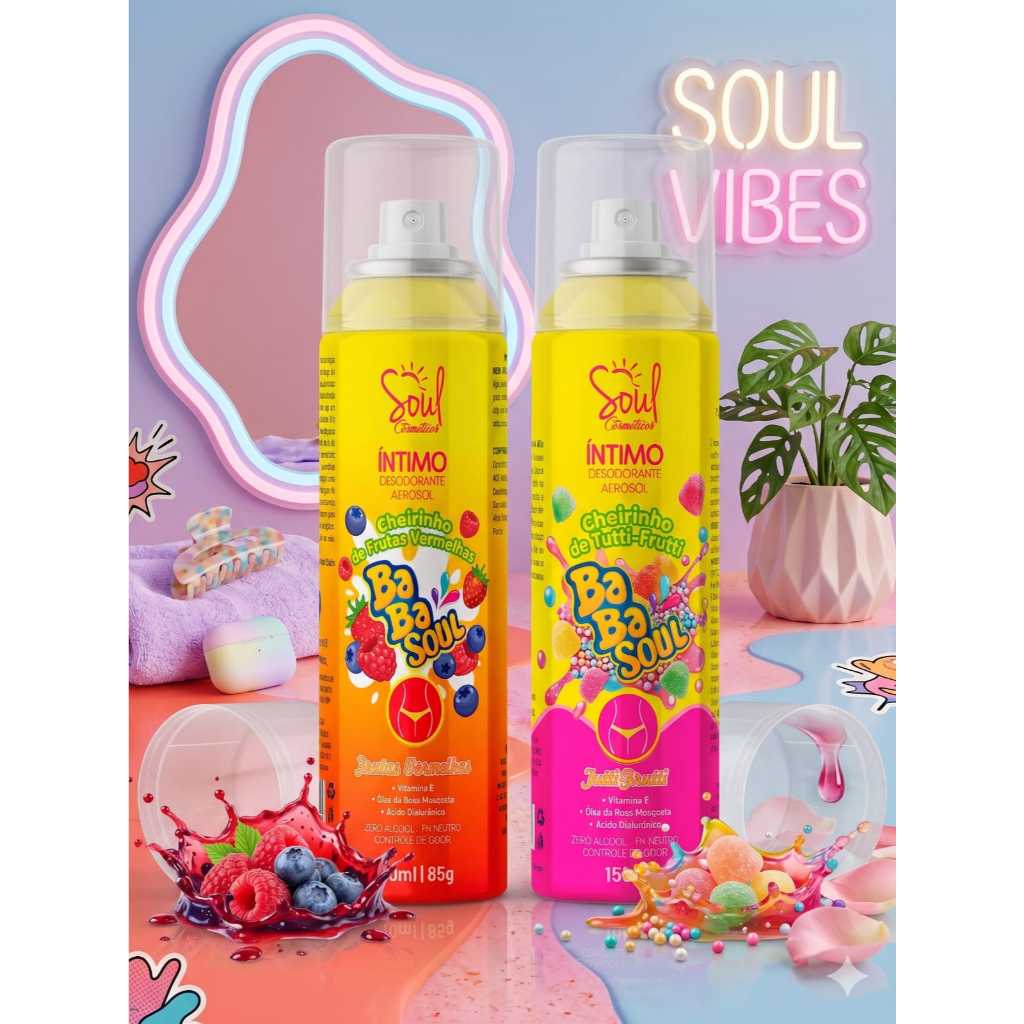 Desodorante Íntimo Calcinha cheiro bubbaloo chiclete  ou frutas vermelhas Babasoul
