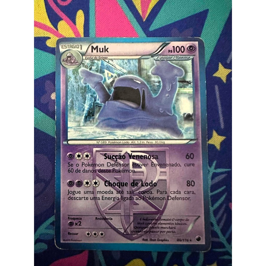 Carta Muk MP Coleção Congelamento de Plasma Pokemon TCG