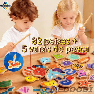 MEDOOSI 82/54  Peças Jogos infantil de Pescaria Magnético / Brinquedos Montessori Educaci…